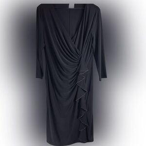 Black Label Women’s black Dress with a Flattering design to  slim the waist.